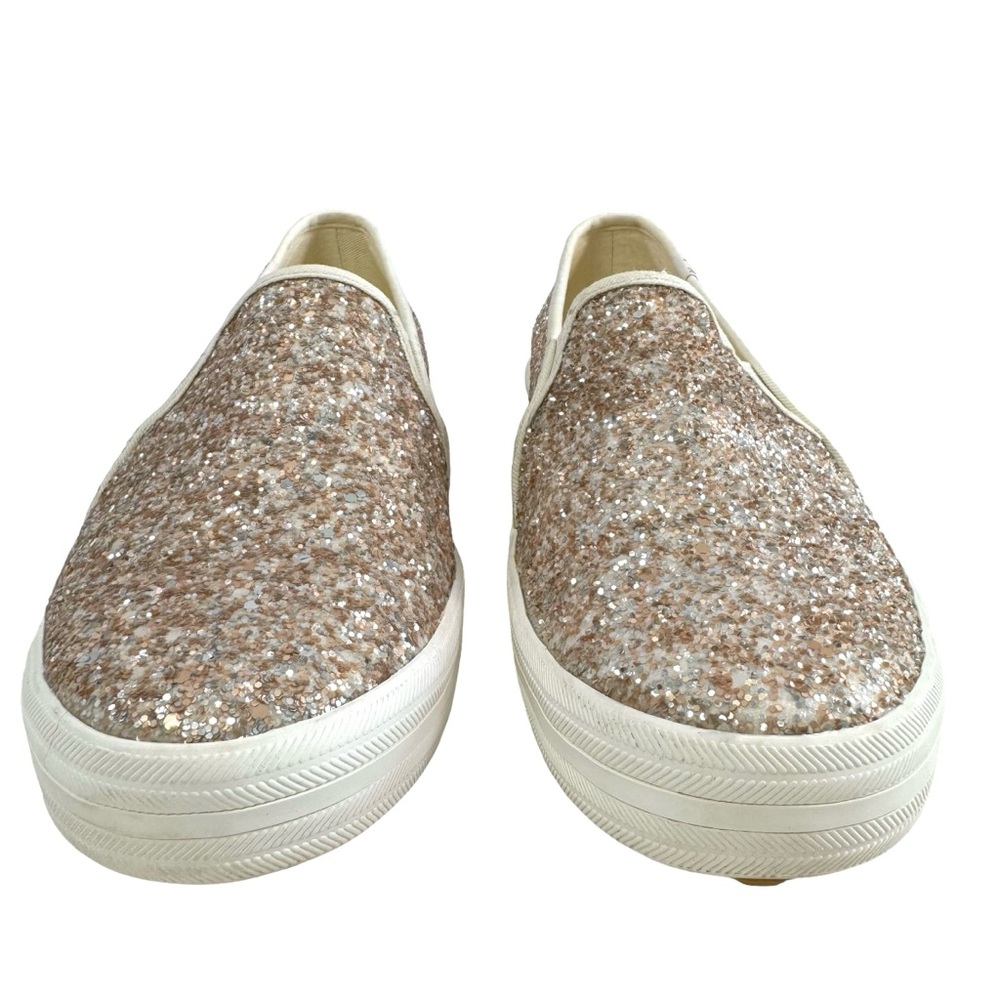 Keds Kate Spade Rose Gold/ Champagne Cream Double Decker SlipOn Sneaker Size 8.5 - Picture 6 of 16